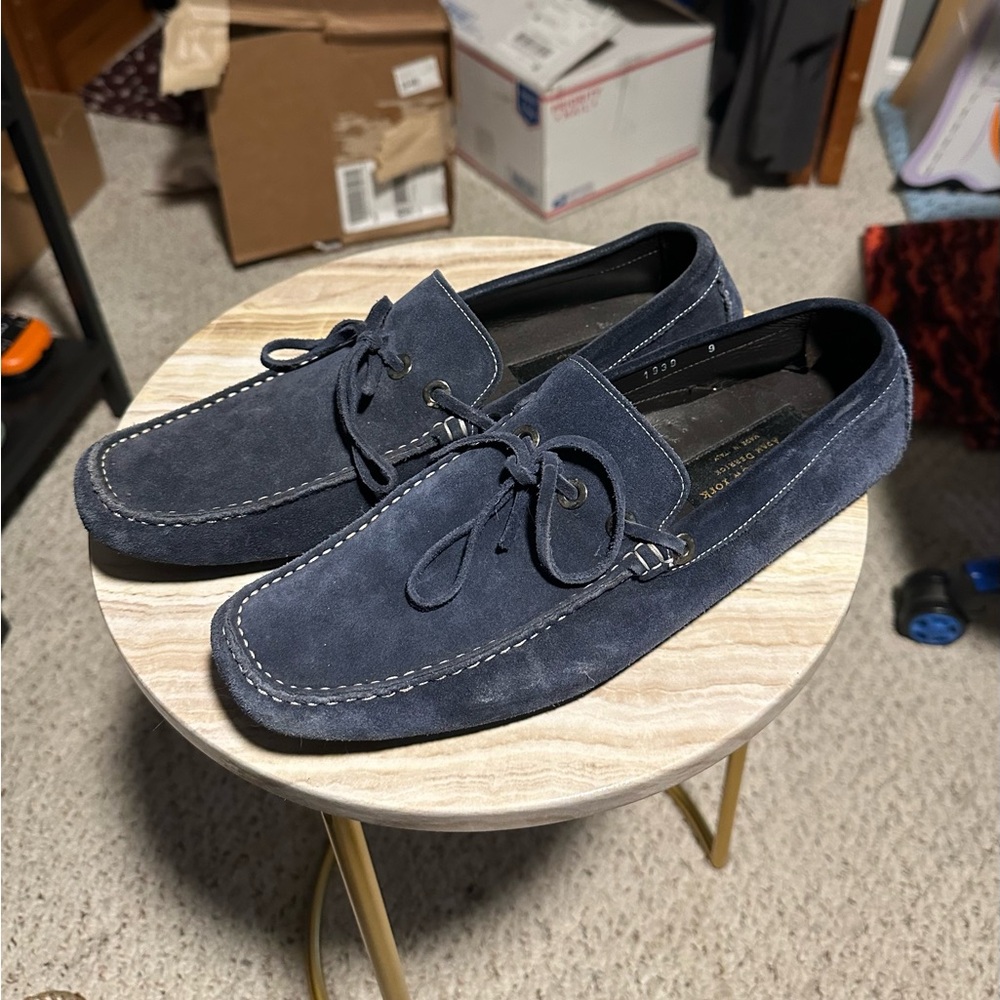 To Boot New York Men's Navy Suede Driving Loafers size 9 size 42